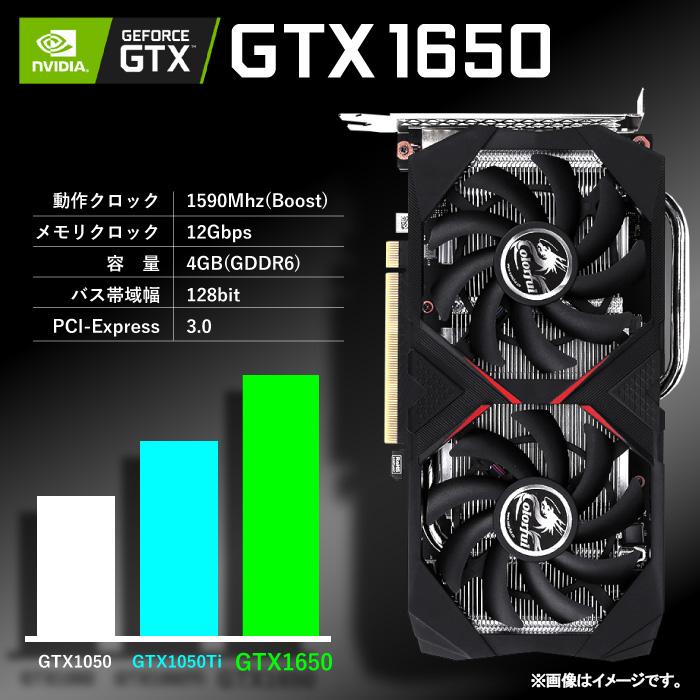 ゲーミングPC 煌 Ver.R GBKR-1650-i5 デスクトップパソコン GeForce