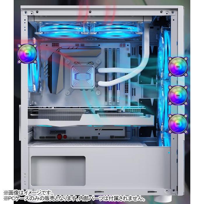 新品 ゲーミング PCケース ミドルタワーケース ホワイト 新品 ゲーミング PCケース ミドルタワーケース ホワイト