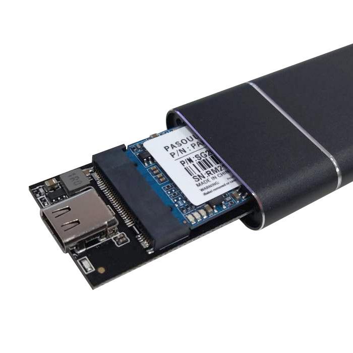 PASOUL 新品 M.2 SATA SSD専用USB外付けケース＆ SSD128GB 2280
