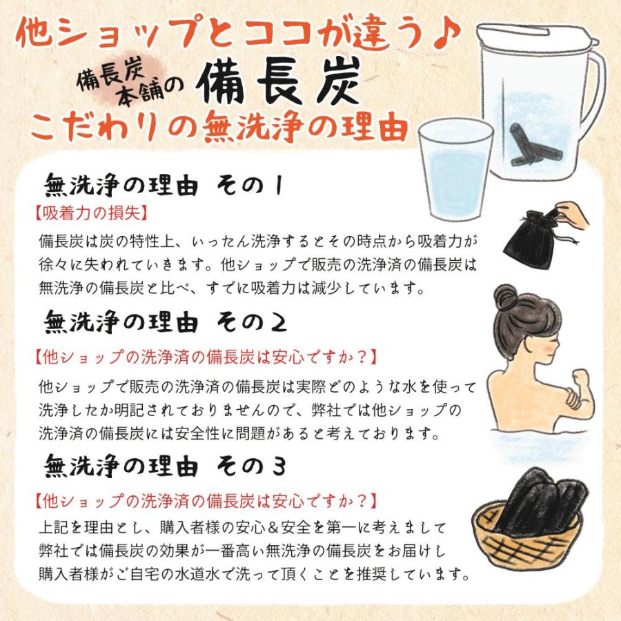 備長炭本舗 水に沈む 白炭備長炭 ２本 浄水 炊飯 水 飲料水用 消臭 冷蔵庫 脱臭 炭 すみ 玄関 風水 浄化 インテリア 除湿 調湿｜oak｜14