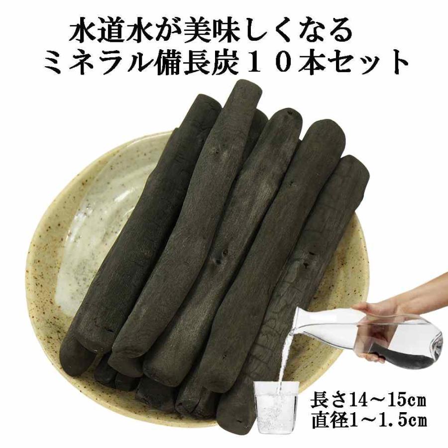 備長炭 浄水 ミネラル備長炭 10本セット 自宅で簡単にミネラル水 炭