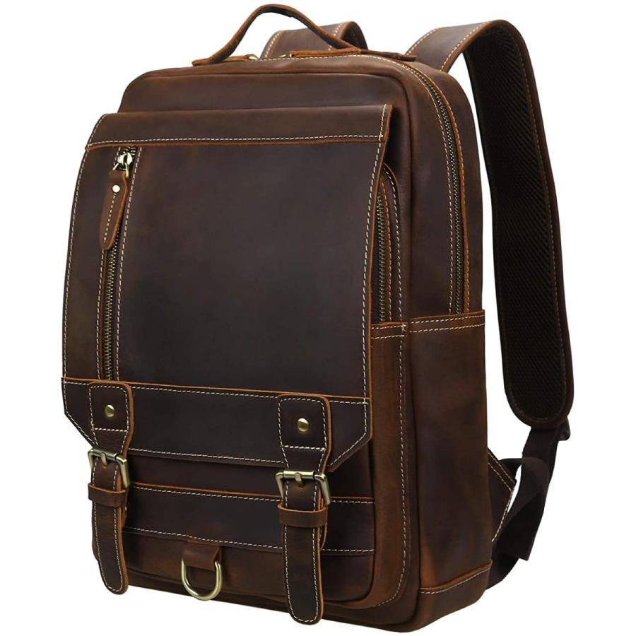 楽天ランキング1位 Lannsyne リュック 本革 メンズ バックパック 大容量 リュックサック 対応 14インチpc ビジネスリュック 1泊2日 出張 旅行 通勤 超目玉 Brivanbiotech Com