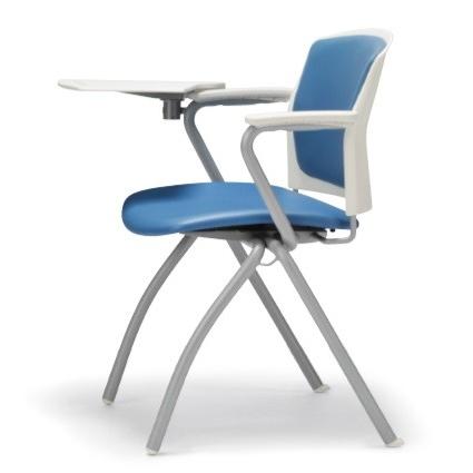テーブル付き椅子 メモ台付きチェア MC-391TW（両肘、固定脚タイプ）｜oaks-net
