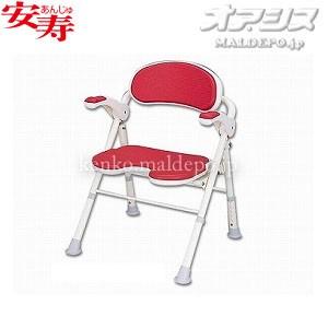 安寿 折りたたみシャワーベンチ TS レッド 535-466 アロン化成