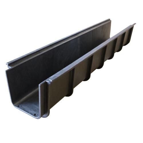超軽量プラスチックU字溝 15cm*15cm*100cm U150 黒 樹脂製 ビス穴付 