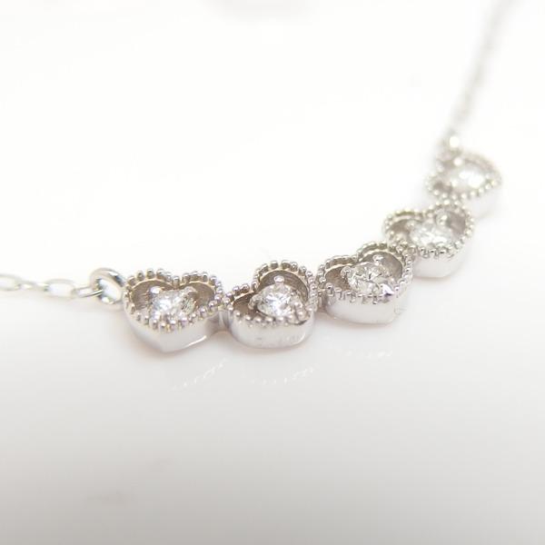 現品処分特別価格【送料無料】K18WGハートモチーフダイヤ