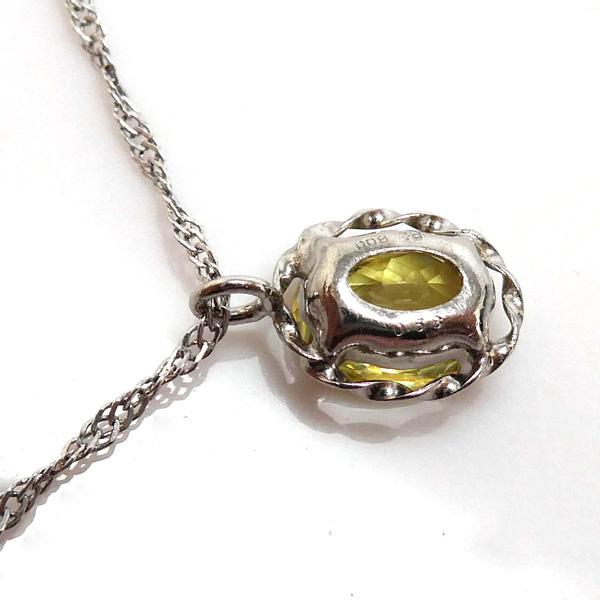 送料無料】プラチナ製スフェーンネックレス0.58ct□4552 : OASIS夢 
