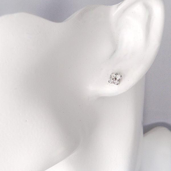 ☆注文☆K18WGダイヤ0.50ct小花スタッドピアス□5876 : OASIS夢