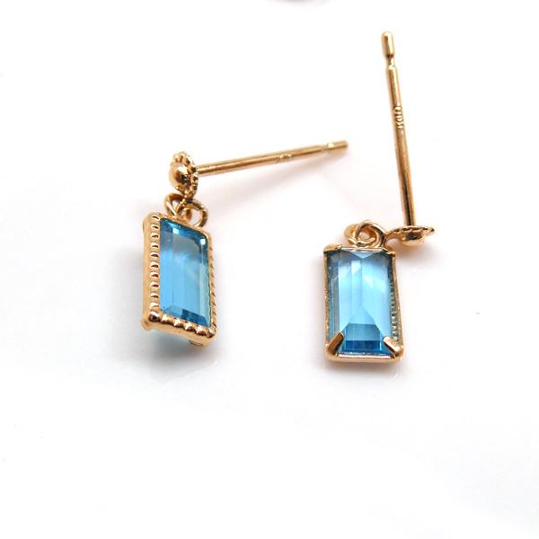 送料無料】K10YG スイスブルートパーズピアス□778085-340 : OASIS夢