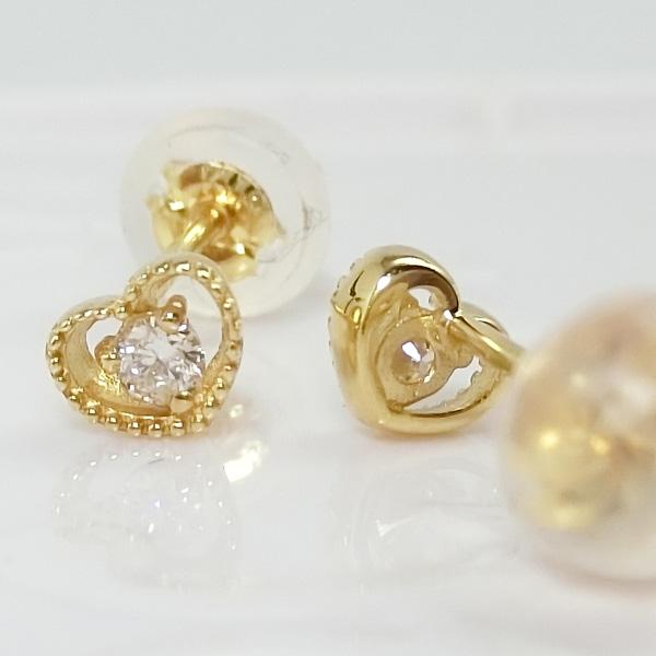 送料無料】K18YGダイヤハートピアス□8147 : OASIS夢ジュエリー - 通販