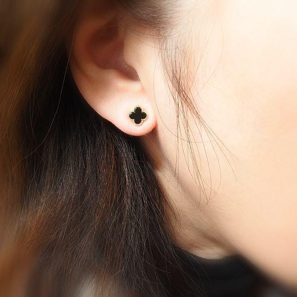 K18極上オニキスヨーロピアンデザインピアス■hta0006oｙ 