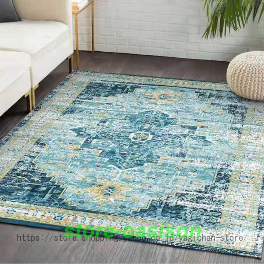 ラグ カーペット 3畳 ペルシャ絨毯風 160X230CM 滑り止め 花柄 洗える