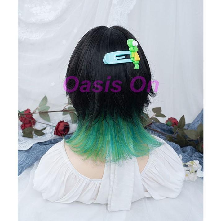 ウィッグ メッシュ レディース フルウィッグ ミディアム ストレート