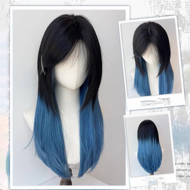 ウィッグ レディース グラデーション ストレート フルウィッグ