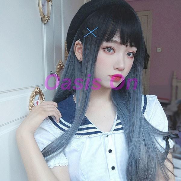 フルウィッグ グラデーション lolita 長髪 ロリータ風 原宿風 日常もOK