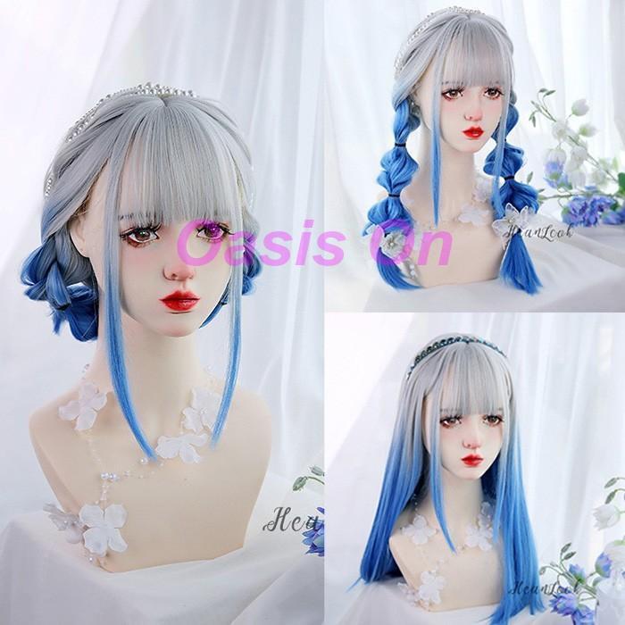 ウィッグ lolita レディース フルウィッグ グラデーション 長髪 ロング