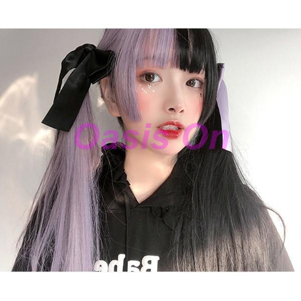 ウィッグ レディース フルウィッグ ツートンカラー ストレート 姫