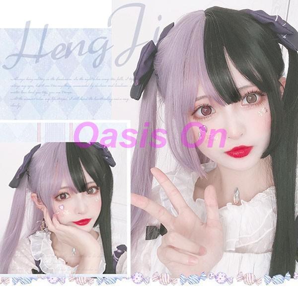 ウィッグ レディース フルウィッグ ツートンカラー ストレート 姫