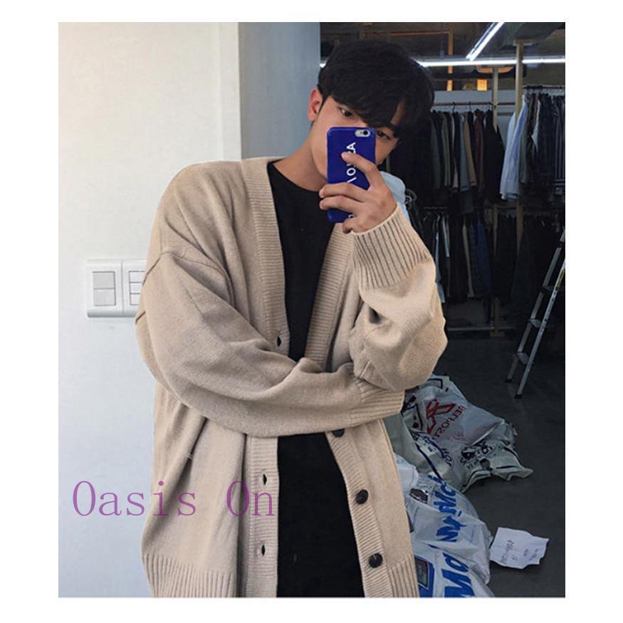 ニット セーター メンズ ゆったり 高校生 学生服 ニットカーディガン