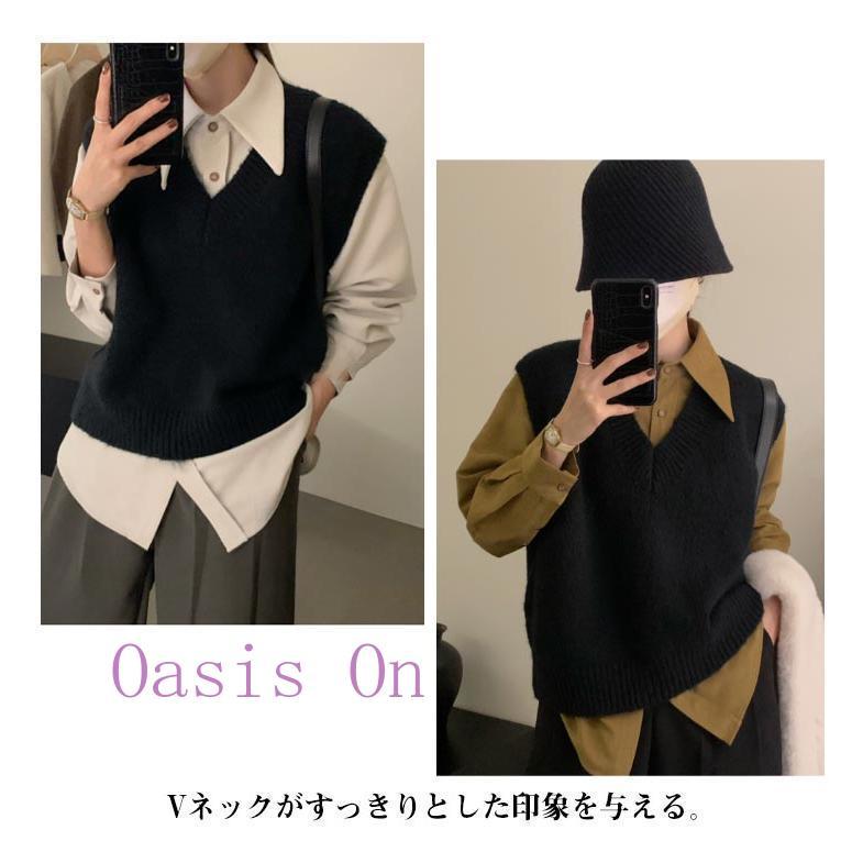 ニットベスト ベスト ニット レディース セーター ノースリーブ 重ね着