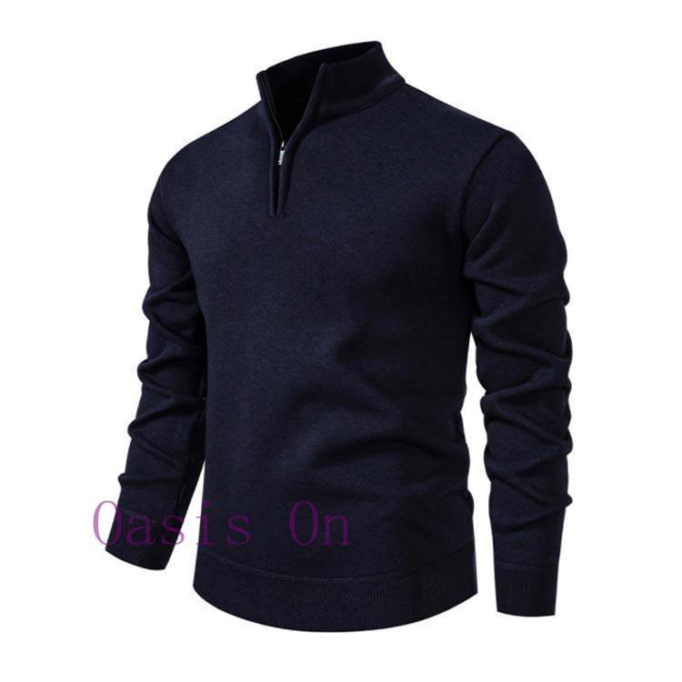 ゴルフウェア メンズ ニット セーター ゴルフ フルジップアップ 長袖