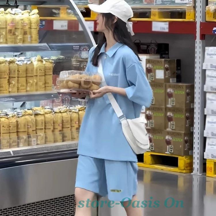 大きいサイズ セットアップ 半袖 ジャージ ポロシャツ ショートパンツ
