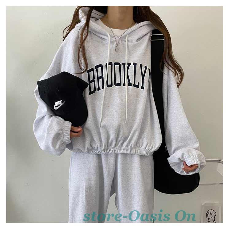 MUNICH フード付きジャージ パーカーXL とパンツL 上下セット　黒 セットアップ メンズ 秋 冬 裏起毛 秋服 長袖 上下セット ジャージ