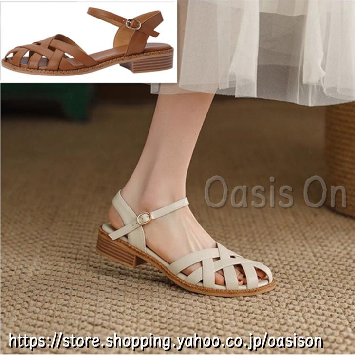 レディース グルカサンダル 編み込み パンプス ぺたんこ靴