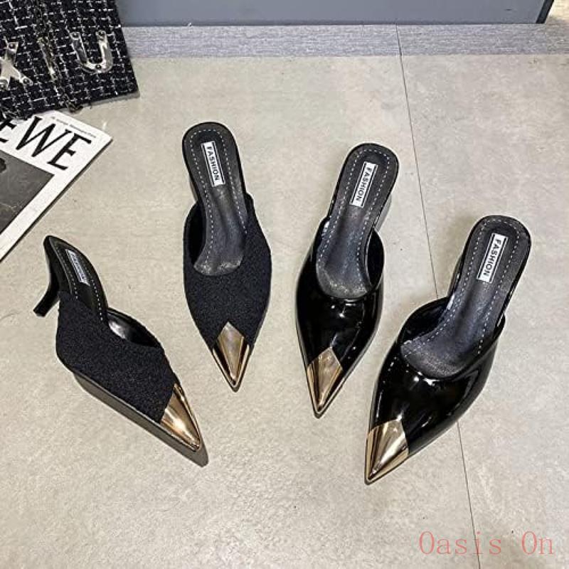 ハイヒール レディース パンプス スエード エナメル 金属 メタリック