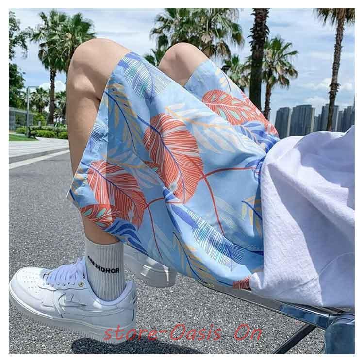爆買 【2枚セット】アロハパンツ ショートパンツ ハーフパンツ メンズ
