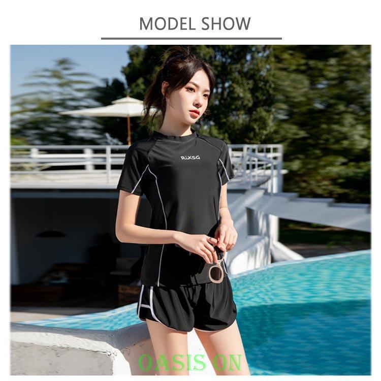 ショートパンツ レディース 上下セット ママ水着 セパレート水着