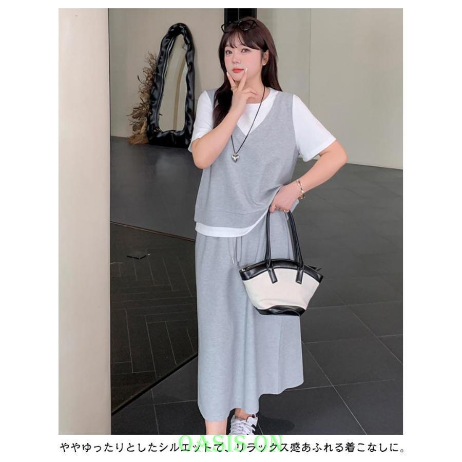 薄手 スカート 半袖 スウェットスカート トップス レディース 春