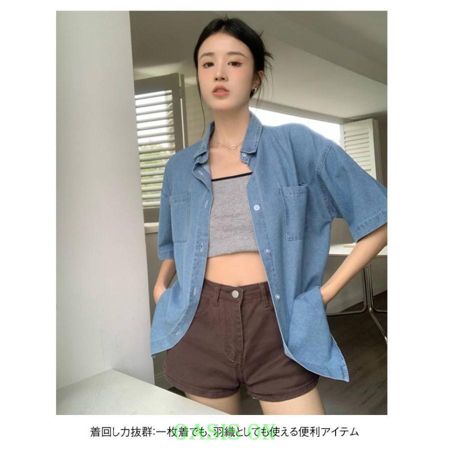 デニムジャケット ライトアウター 羽織り チュニック 薄手 ブルゾン 
