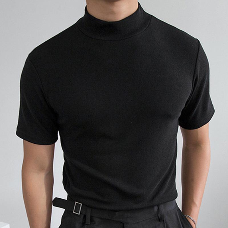 接触冷感 春 ハイネックシャツ tシャツ モックネック 半袖 トップス 夏