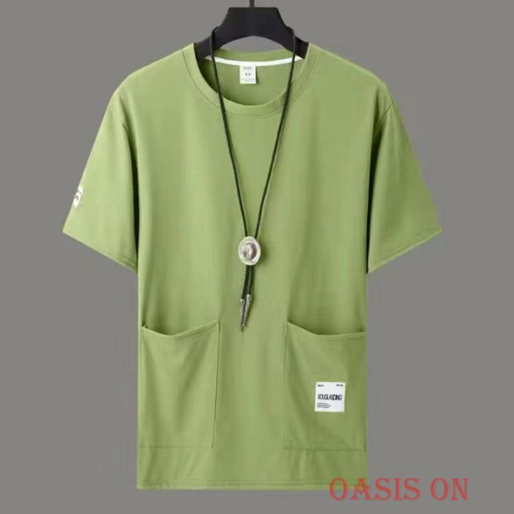 半袖tシャツ 2枚セット Tシャツ ポケット付き メンズ tシャツ クルー