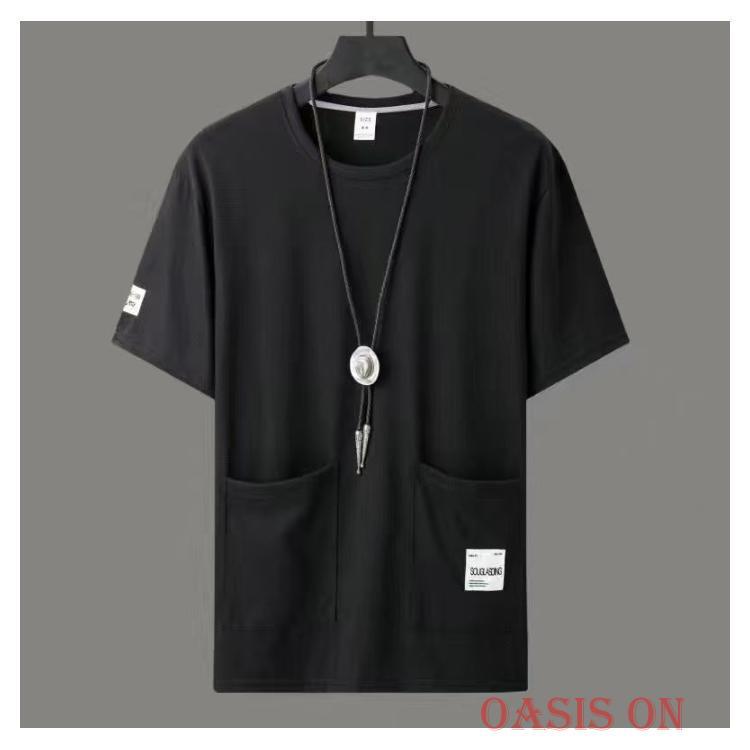 tetsu　on Tシャツ2枚セット 半袖tシャツ 2枚セット Tシャツ ポケット付き メンズ tシャツ クルー