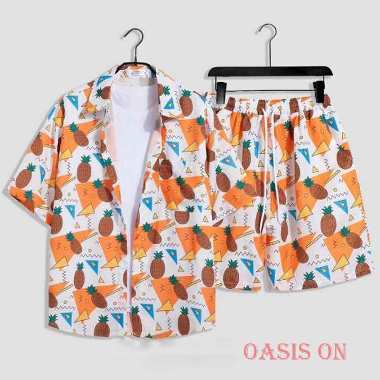 シャツ メンズ アロハシャツ ショートパンツ セットアップ 上下セット