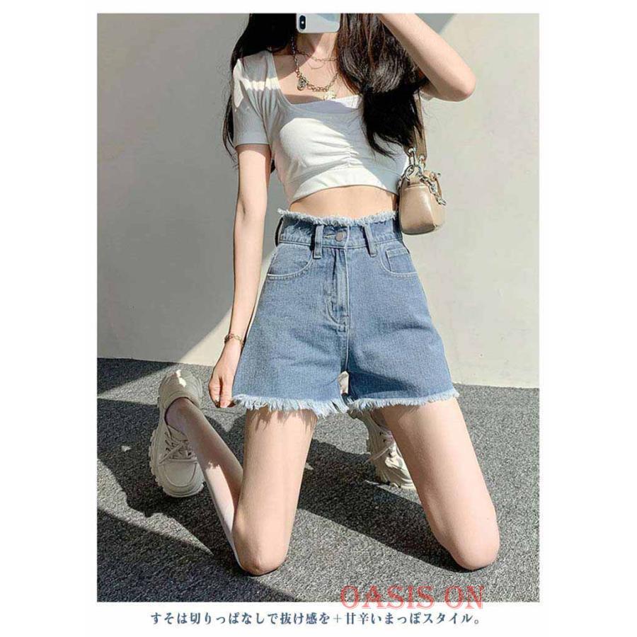 ショートパンツ レディース デニム ハイウエスト 海 夏 水着 オシャレ