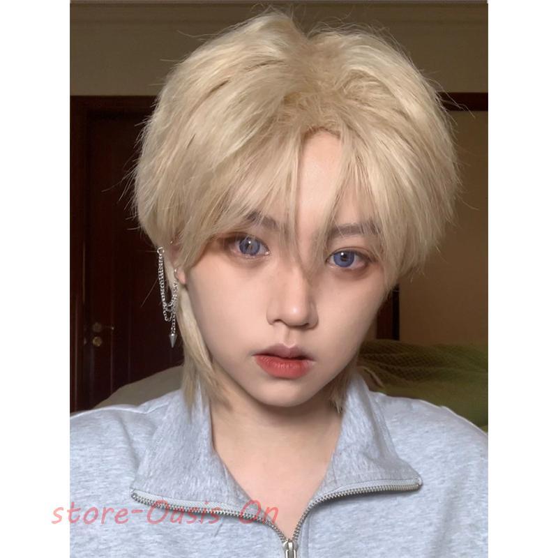 ウィッグ メンズ 短髪 男装 かつら コスプレ 仮装 自然 フルウィッグ