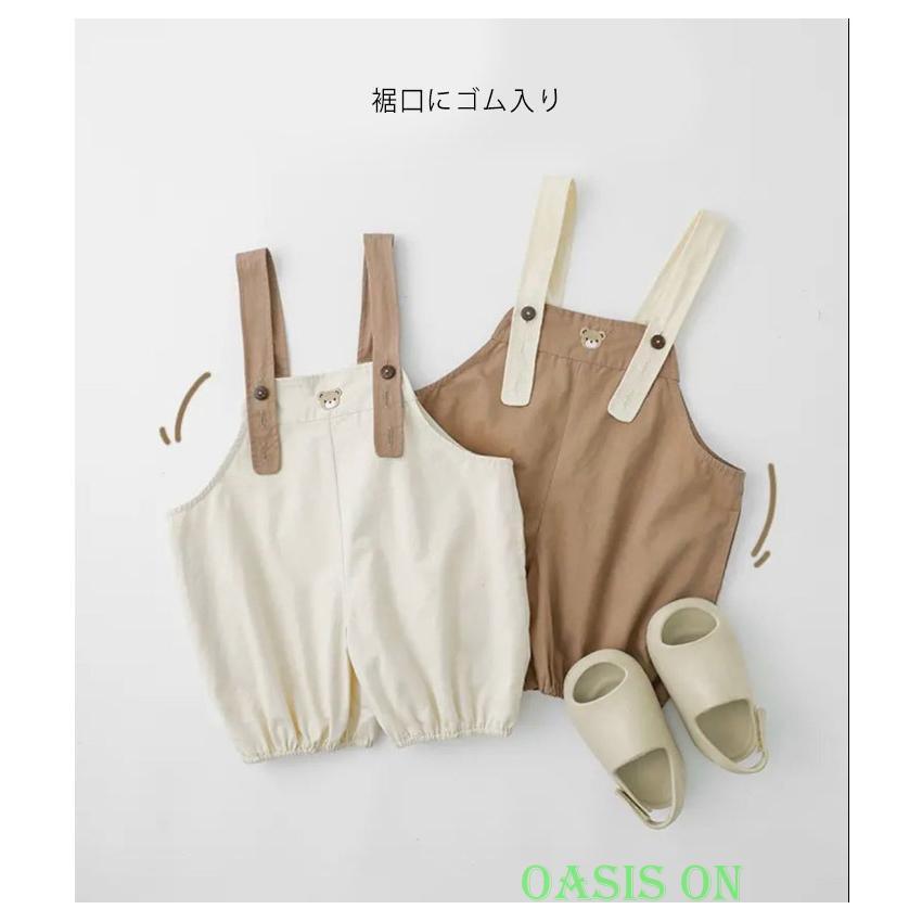 韓国ベビー服 オーバーオール 子供服 半袖 Tシャツ サロペット 上下