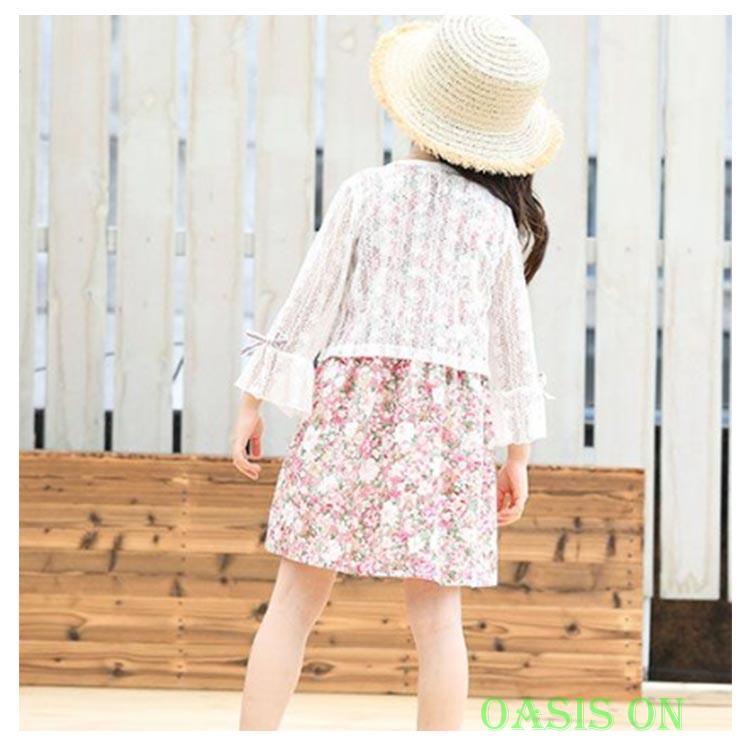 BABY, サマーボレロ　ピンク　半袖 半袖ボレロ レースボレロジャケット キッズ 子供服 女の子 ベビー