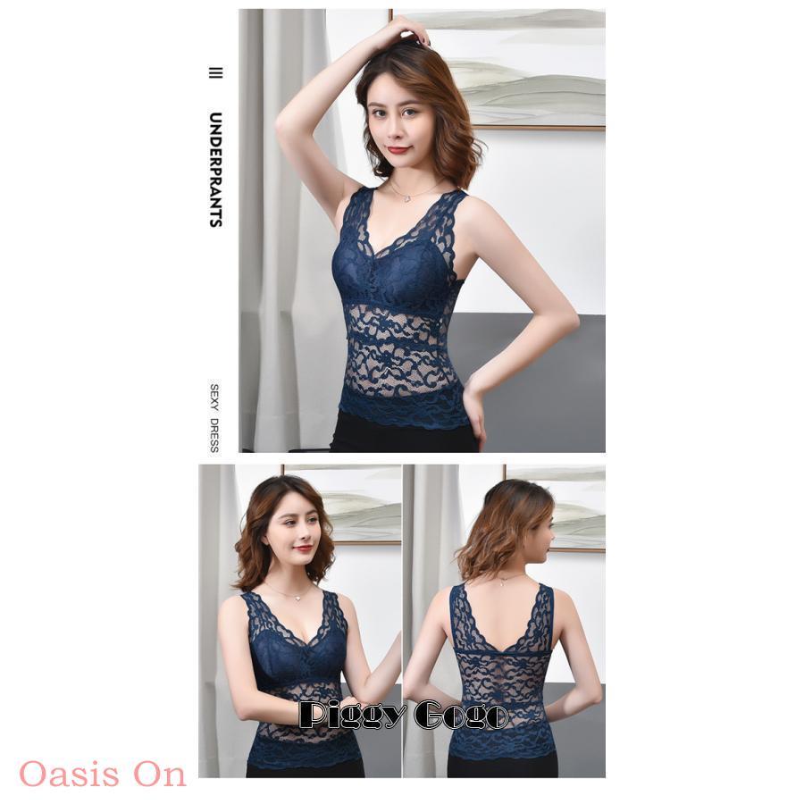 GH/単品Bracore LACY｜かわいい下着・ランジェリーの通販【LOVERAN ラブラン】 LYANER レディース フローラルレース シースルー スクープネック ノースリーブ セクシー キャミソール クロップトップ