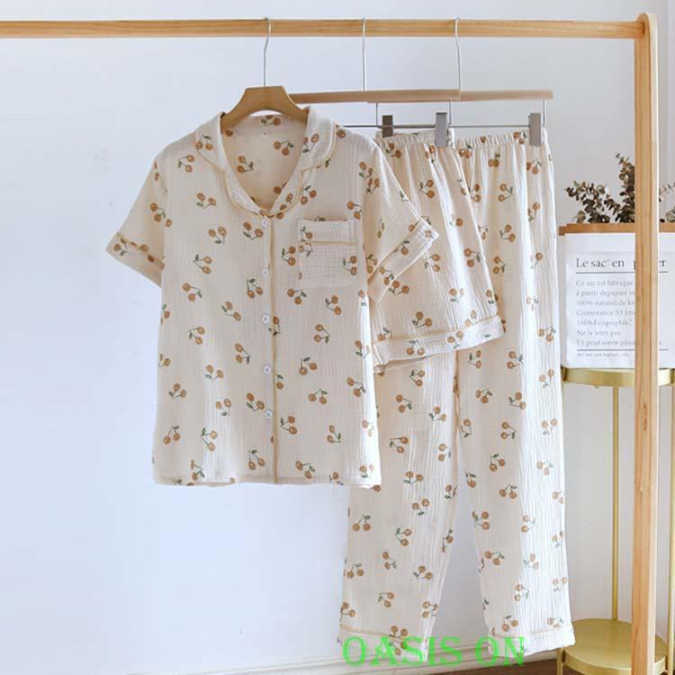 半袖 長ズボン パジャマ 夏 二重ガーゼ 春 ショートパンツ レディース