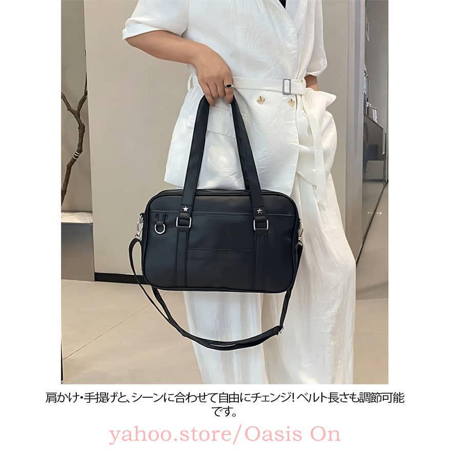 スクールバッグ レザー 斜めがけ ショルダーバッグ トートバッグ 制服