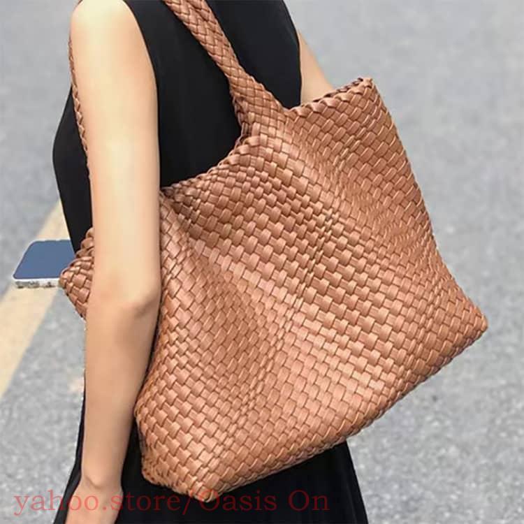MAX MARA 編み込み A4収納 トートバッグ 肩がけ f823 編み込み トートバッグ メッシュトート A4 大容量 マチ広 バッグ