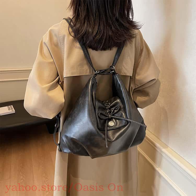 トートバッグ レディース リュック 3way ショルダーバッグ リボン付き