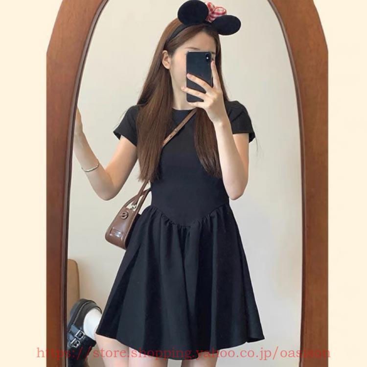 ワンピース ミニワンピース 半袖 フレア ミニ ショート丈 夏ワンピ