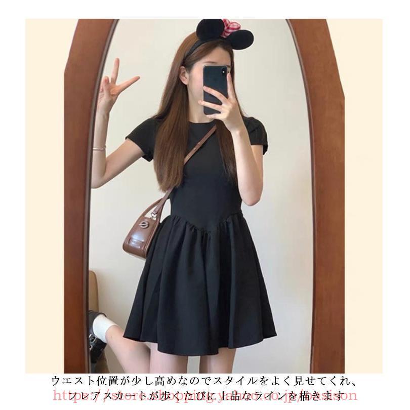 ワンピース ミニワンピース 半袖 フレア ミニ ショート丈 夏ワンピ