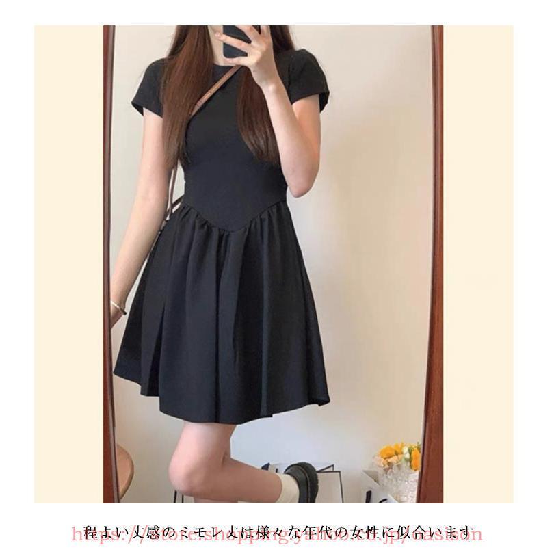 ワンピース ミニワンピース 半袖 フレア ミニ ショート丈 夏ワンピ