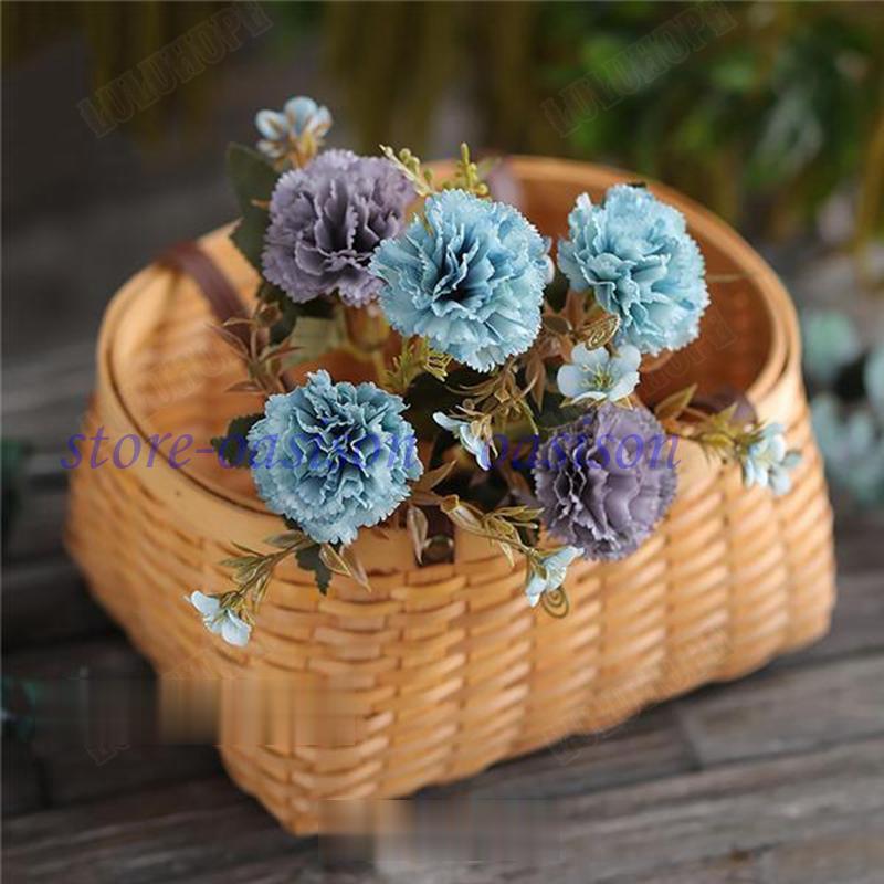 絹の花 造花 絹花の花束 3束15本 カーネーション人工観葉植物 母の日
